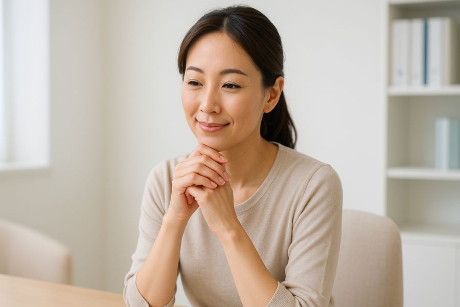 頬の脂肪吸引が自分に向いているか慎重に比較検討し、選択肢を考える日本人女性