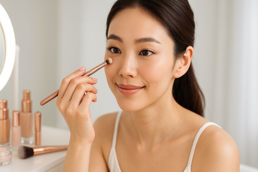 コンシーラーで目の下のクマをカバーするメイク方法
