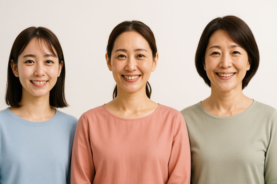 青クマ・茶クマ・黒クマの3種類を見分けるためのイメージ