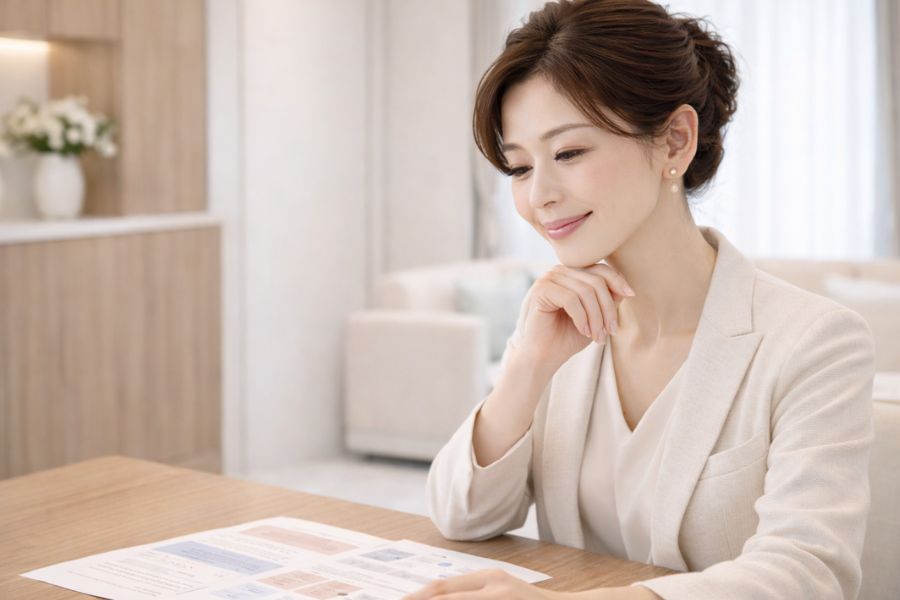 リフトアップ施術の長期的なコストパフォーマンスを検討する女性