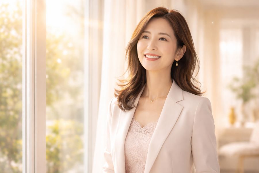 リフトアップ施術を前向きに検討し希望に満ちた表情の女性