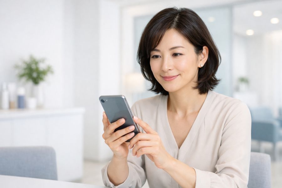 糸リフトと切開リフトの違いを比較検討する女性