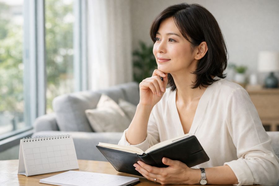 糸リフトを繰り返すことの長期的なコストと問題点を考える女性