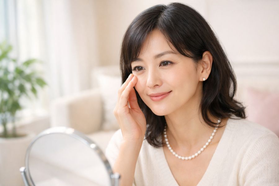 PRP治療で目の下のクマ改善を検討する女性のイメージ