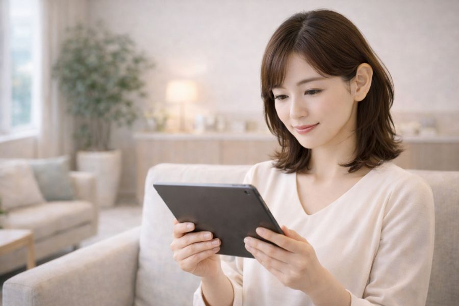 PRP皮膚再生療法の仕組みを学ぶ女性