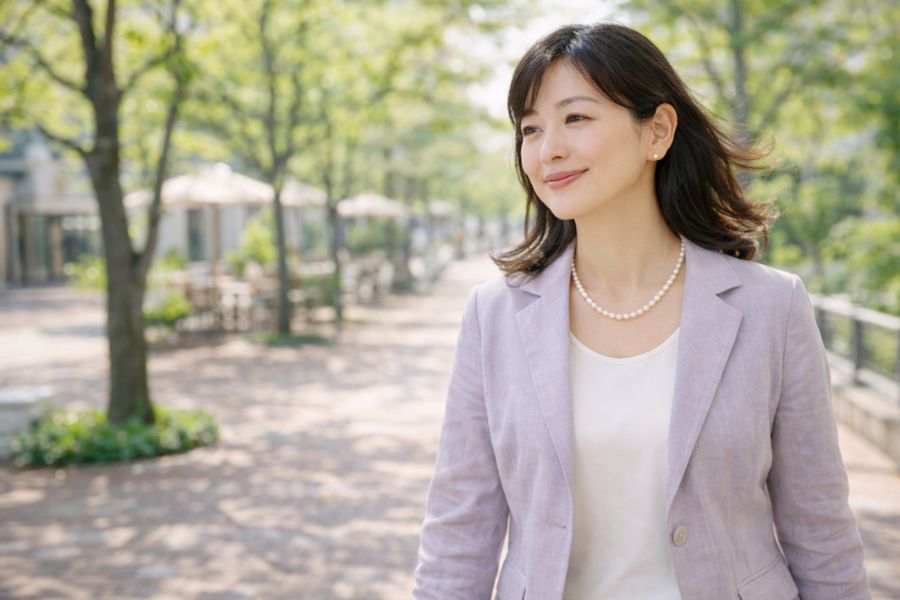 PRP治療後の肌の変化を実感する女性のイメージ