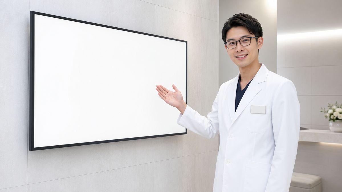 切開リフトの主な術式の種類を説明する男性医師