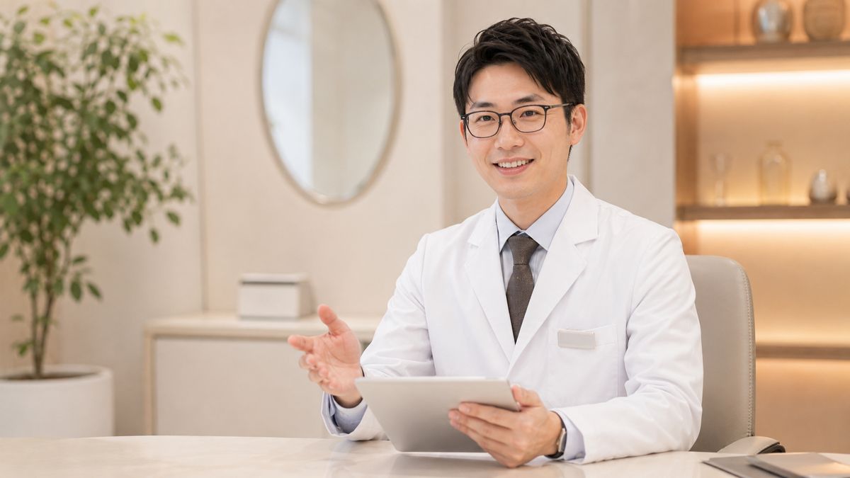切開リフトの仕組みを説明する医師